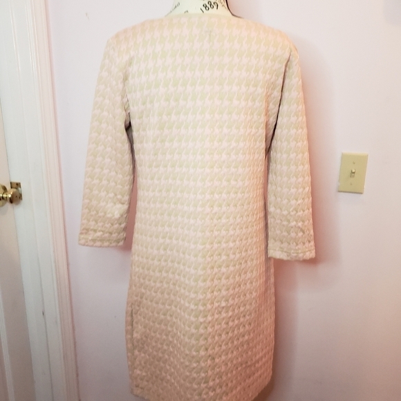 Tyler Boe Pink Houndstooth Dress - Picture 3 of 6